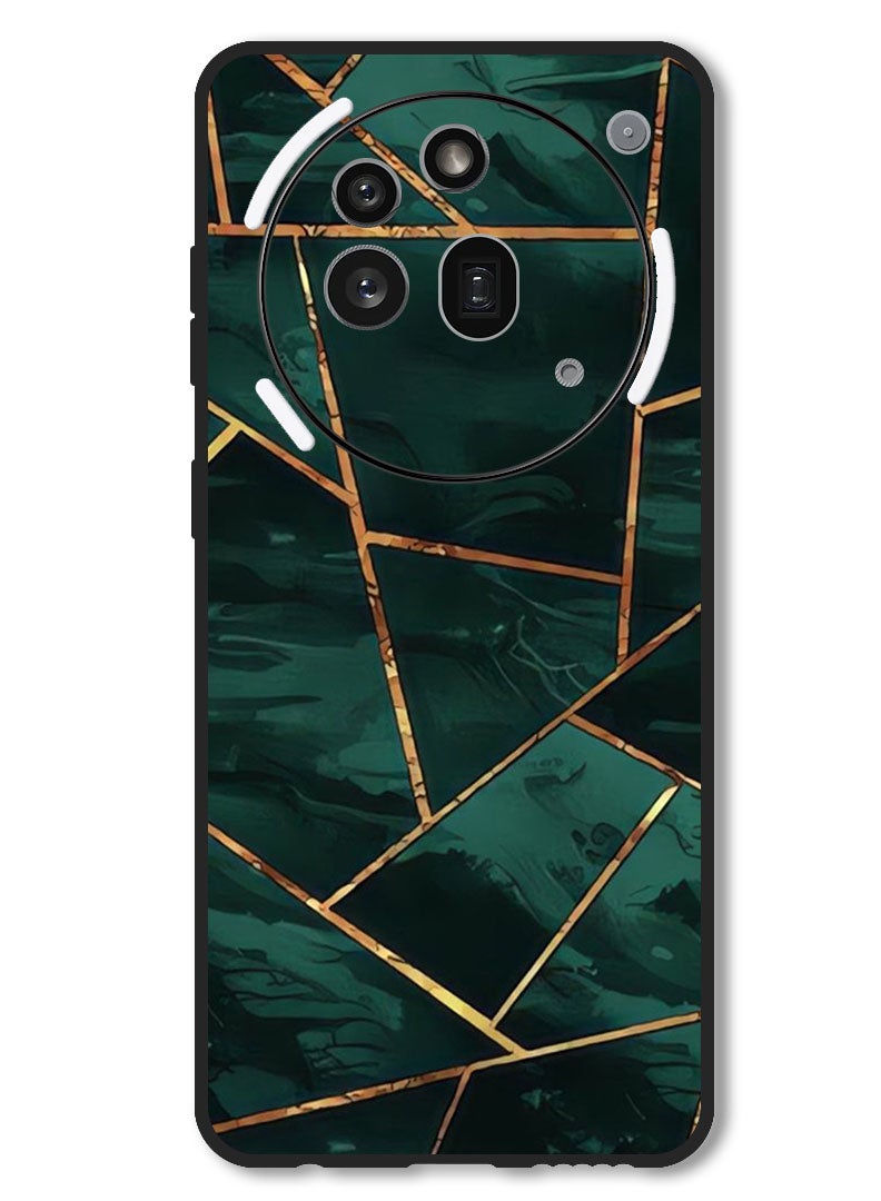 Theodor حافظة متوافقة مع هاتف Nothing 3a Pro حماية مضادة للصدمات غطاء بامبر بنمط أخضر - Image 1