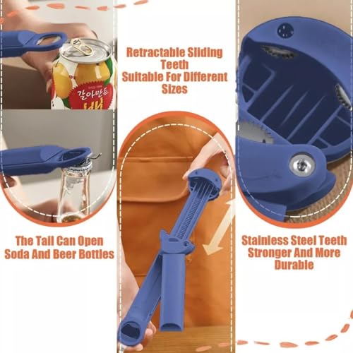 Digital Shoppy Stainless Steel Labor-Saving Cap Screw Kitchen Gadgets, Blue - Image 5