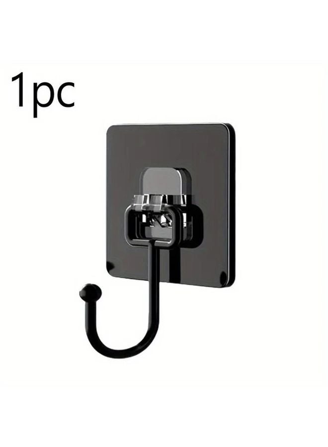 قطعة واحدة من خطافات الحائط المعدنية الثقيلة ذاتية اللصق، لا تحتاج إلى حفر، قوية التثبيت لتخزين المناشف في المطبخ والحمام - Image 1