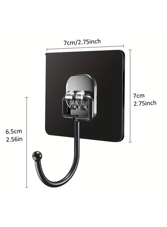 قطعة واحدة من خطافات الحائط المعدنية الثقيلة ذاتية اللصق، لا تحتاج إلى حفر، قوية التثبيت لتخزين المناشف في المطبخ والحمام - Image 4