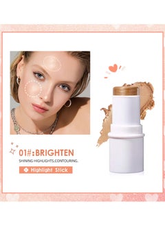 QiBest 3 In 1 Creamy Shimmer Blush Stick 01#  - Image 1
