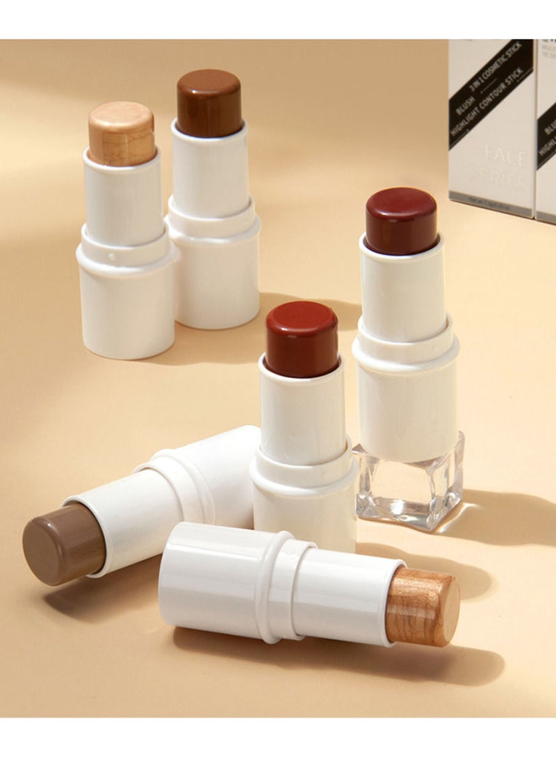 QiBest أحمر خدود كريمي لامع 3 في 1 01# - Image 2