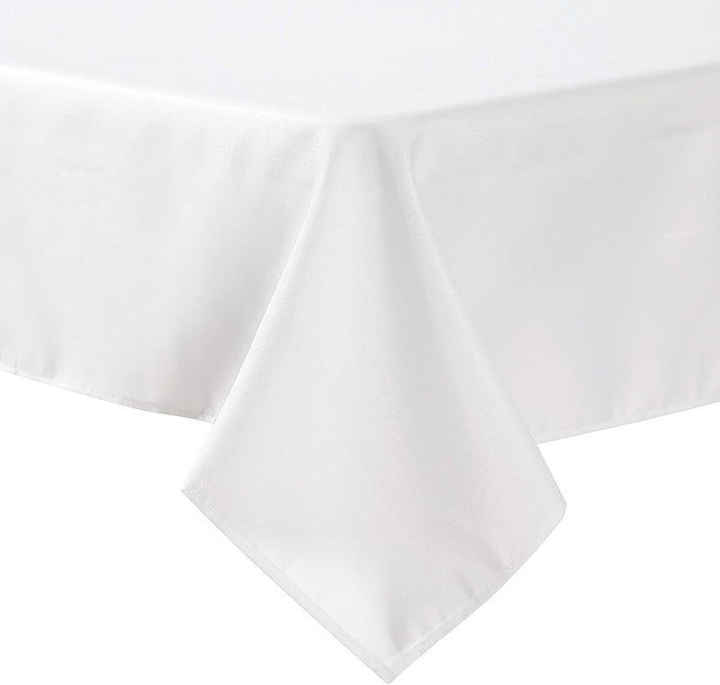 Cupuamon Square Tablecloth 52x52 inch Washable Polyester Fabric Table Cloth for Wedding Party Dining Banquet Decoration（52x52,White） - Image 5