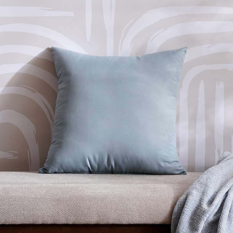 Pan Home Filled Cushion 40x40cm in Metallic Blue