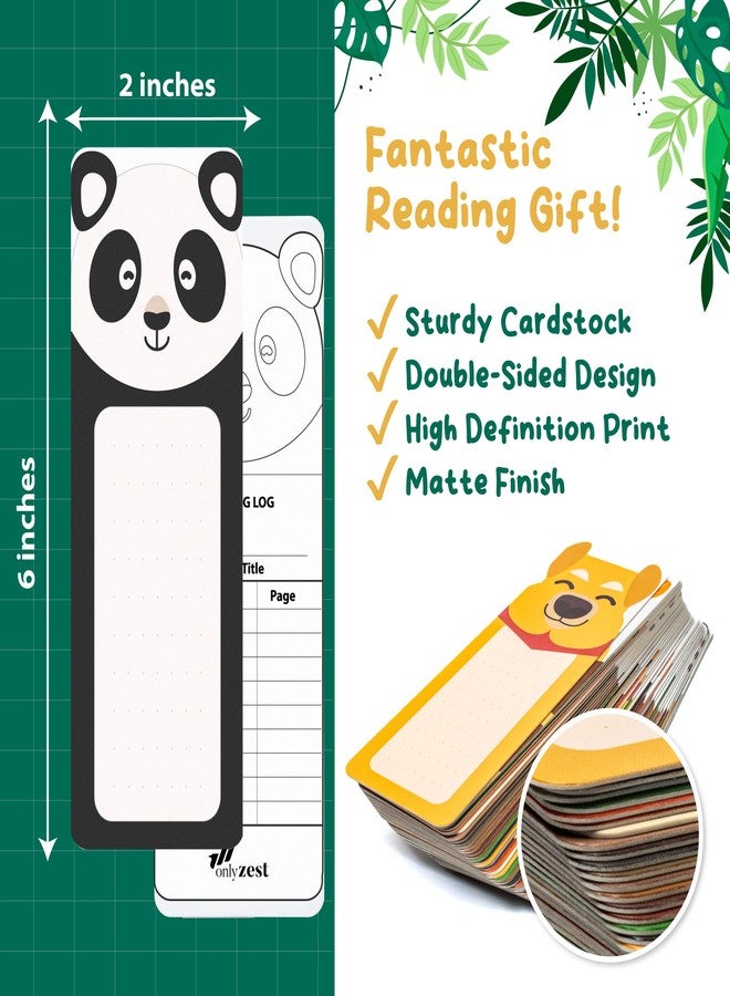 Only Zest 100 PCS Bookmarks for Kids, Animal Bookmarks for Kids, DIY Bookmarks for Kids, Bookmarks for Kids Bulk, Book Marks for Kid, Cute Bookmarks, Bulk Bookmarks with Tassel, 450 GSM Paper (Animals) - Image 3