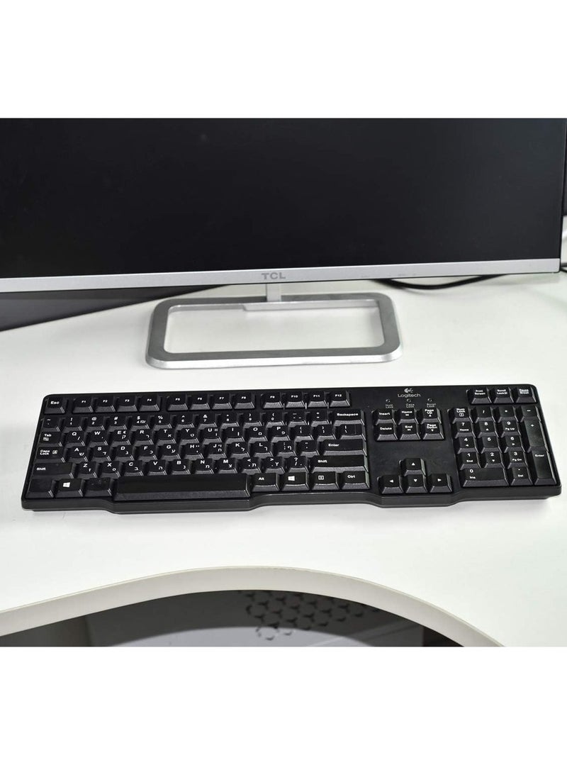 Generic - 2PCS Pack Arabic Keyboard Stickers, Arabic Keyboard Replacement Stickers Black Background with White Letters for Computer Laptop Notebook Desktop (Arabic) - Image 1