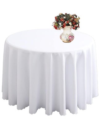 Premium Round Tablecloth Polyester Table Cloth Bulk Washable Polyester Fabric Tablecloths Table Cover for Wedding Party Banquet Buffet Table Holiday Dinner White - pzsku/Z9B90FA6749E802C69C16Z/45/_/1718181426/19b64085-b3af-49ed-a8d1-f53b74c8d2c7