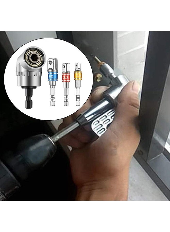 MVAQKLM  - 4 PCS Impact Socket Adapter Impact Driver Socket Adapter Extension Bar Set High Speed Nut Driver Tool Kits for Square Socket Turn Power Drill Into Nut Driver - Image 1