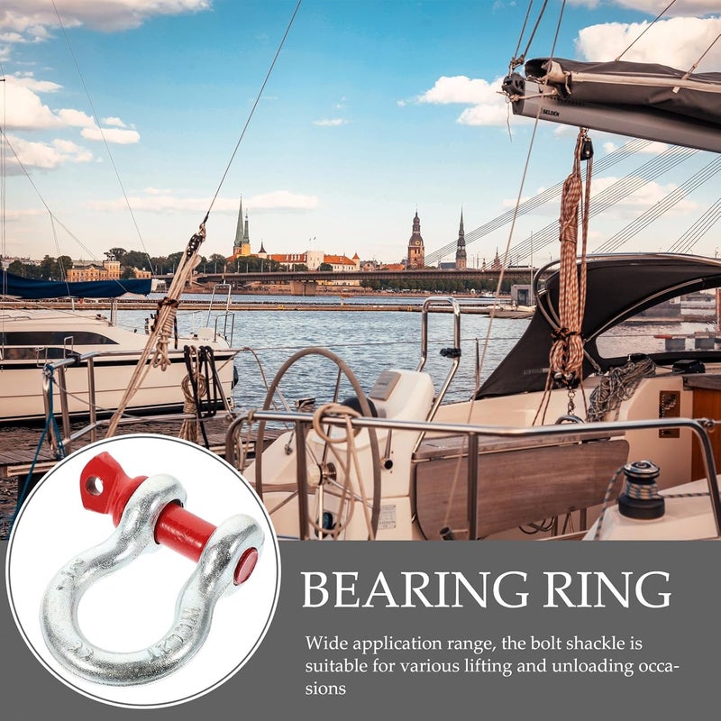 Galvanized 1/2" Anchor Shackle Heavy Duty Bolt-Type Screw Pin Bow Shackle 2 Ton Capacity for Rigging Lifting and Off-Road - Image 5