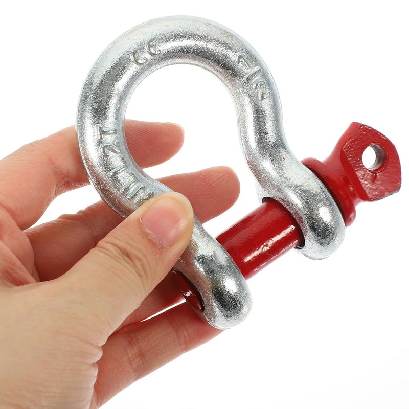 Galvanized 1/2" Anchor Shackle Heavy Duty Bolt-Type Screw Pin Bow Shackle 2 Ton Capacity for Rigging Lifting and Off-Road - Image 4