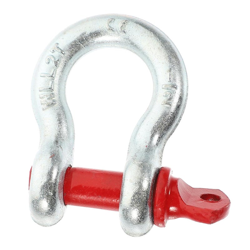 Galvanized 1/2" Anchor Shackle Heavy Duty Bolt-Type Screw Pin Bow Shackle 2 Ton Capacity for Rigging Lifting and Off-Road - Image 1