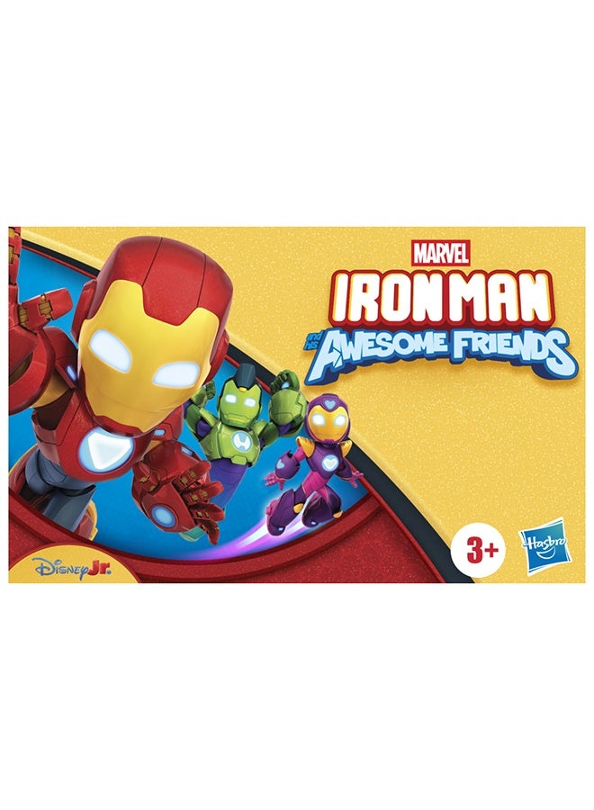MARVEL CLASSIC Marvel Iron Man and his Awesome Friends Boys & Girls Electronic Iron Quarters Playset with 7.6-cm (3 inch) Action Figures & Mask, Super Hero Toys, 3+ - Image 4