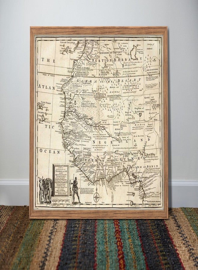 ArtCantHurtU Negroland Map - Adjacent Countries Guinea Ghana - Historic Document for all Future Generations - 1747 West African American History - Slave Coast Trade Regions - Wall Art Map Poster Repro Unframed (16"x20") - Image 4