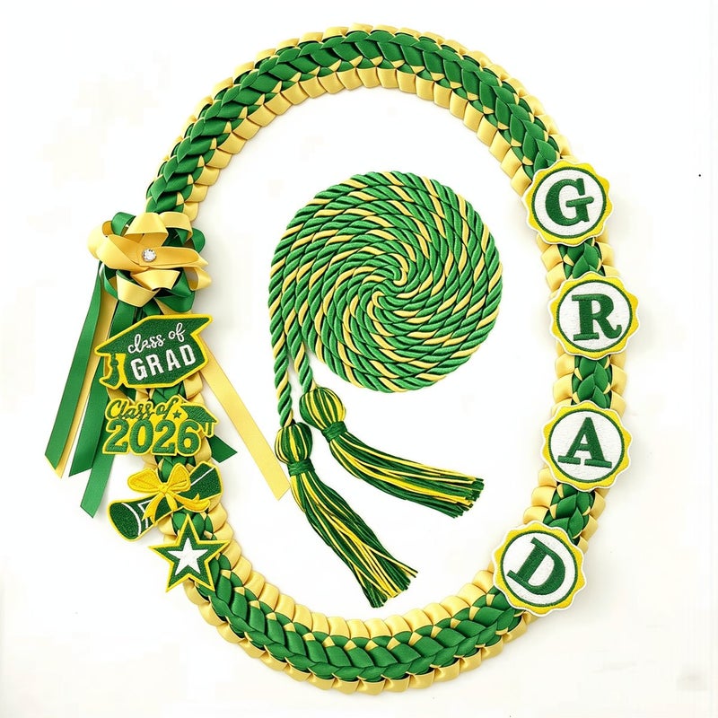 Upgraded Graduation Braided Ribbon Lei 2026 Tangle Resistant No Peel Off Patches - Image 4