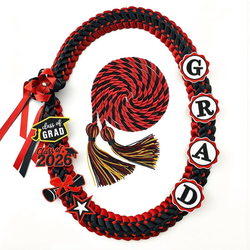 Upgraded Graduation Braided Ribbon Lei 2026 Tangle Resistant No Peel Off Patches - Image 5