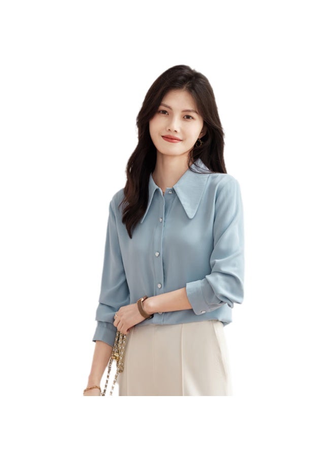 Sheen Vintage Design Simple Commuter Versatile Chiffon Shirt Blouse Cardigan T143c2003