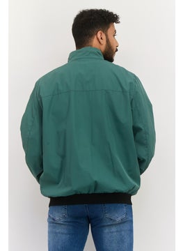 GEOX Men Plain Windbreaker Jacket, Green  - Image 2