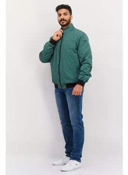 GEOX Men Plain Windbreaker Jacket, Green  - Image 4
