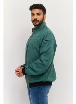 GEOX Men Plain Windbreaker Jacket, Green  - Image 3