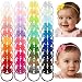 JOYOYO 40pcs Mini Baby Girls Grosgrain Ribbon Hair Bows Headbands 2 Hairband Hair Accessories for Baby Girl Infants Newborn and Toddler - Image 2