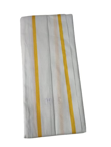 MAMRAJ Men's 5 - Piece Pandit Dhoti Kurta Set, White color | Unstitched Kurta, Angocha, Vest, Hanky. (Best item for shradh or diwali)(Pitru Paksha) Best package pandat ji or pitron ke kapde - Image 3