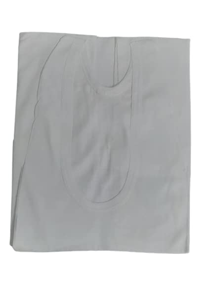 MAMRAJ Men's 5 - Piece Pandit Dhoti Kurta Set, White color | Unstitched Kurta, Angocha, Vest, Hanky. (Best item for shradh or diwali)(Pitru Paksha) Best package pandat ji or pitron ke kapde - Image 4