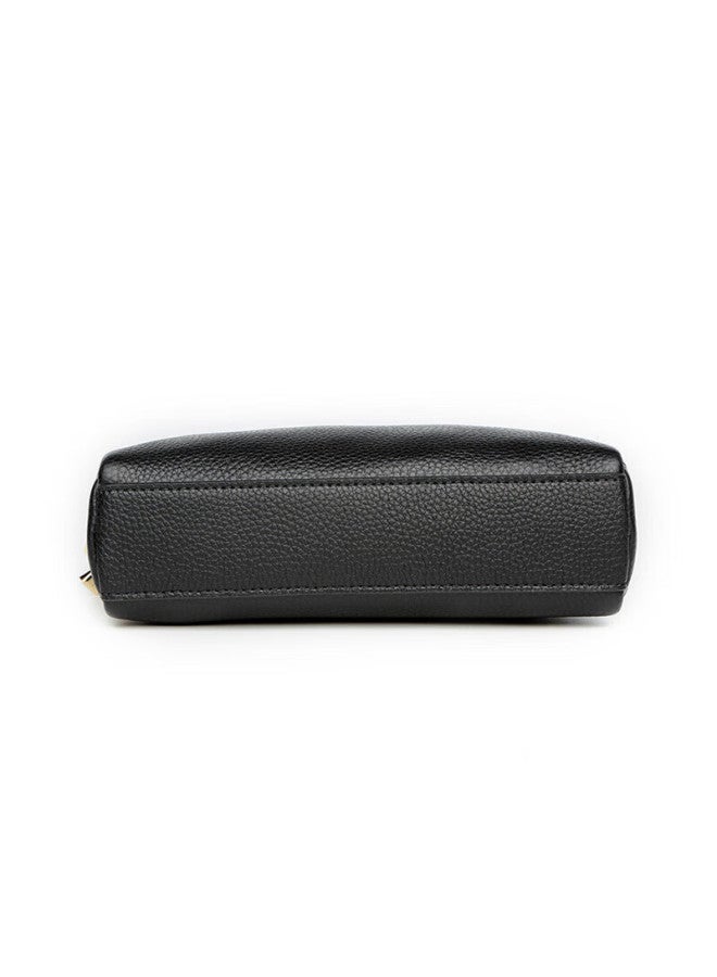Crocodile New Year Gift, Double Zipper Top-grain Leather Wristlet Bag, Women's Clutch, Long Wallet, Black - Image 2