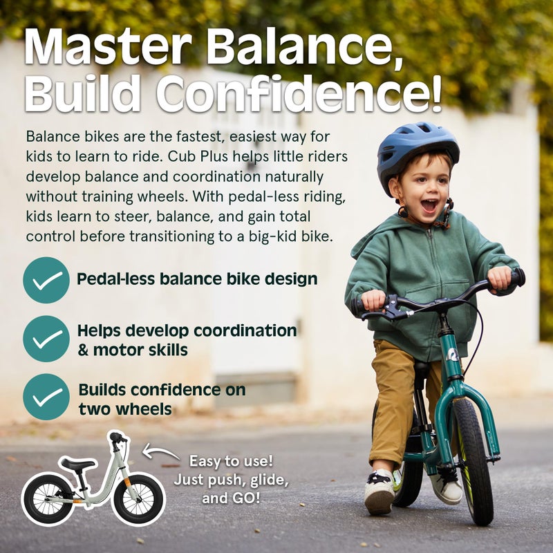 Retrospec Cub Plus Toddler Balance Bike for Boys & Girls Ages 18 Months - 4 Years with Adjustable Seat, Handlebars & V-Brake, Lightweight Frame, Air-Filled Tires - Image 4
