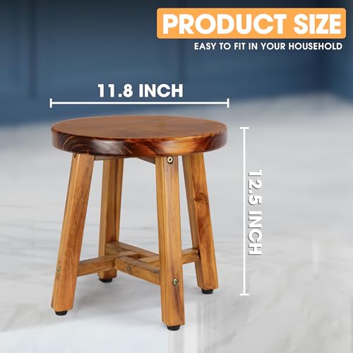 ENKEZI Shower Foot Rest 12 in - Shower Stool for Shaving Legs, Small Corner Bathroom Bench Suitable for Small Shower Spaces - Bath Seat, Spa Foot Rest Shaving Stool - Image 4