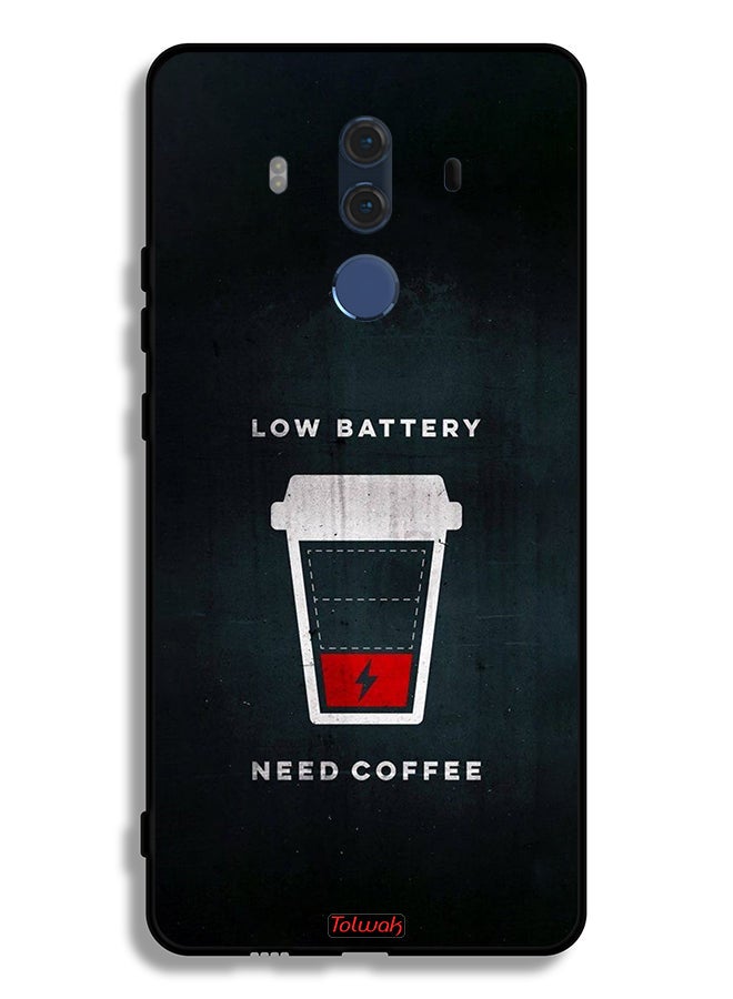 Tolwak Huawei Mate 10 Pro Protective Case Cover Low Battery Need Coffee - Image 2