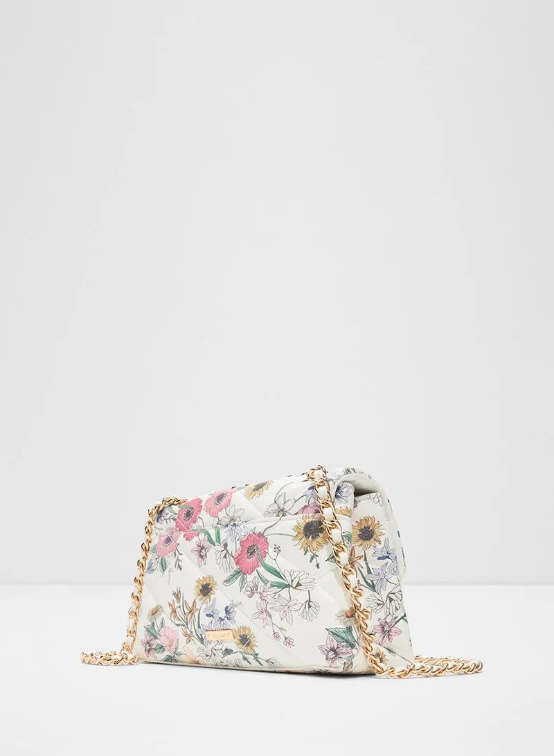 ALDO Top Handle Floral Printed Zip Through Crossbody