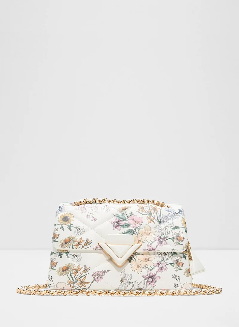 ALDO Top Handle Floral Printed Zip Through Crossbody