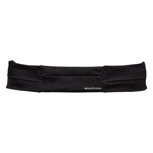Nathan Running Belt Adjustable Fit Zipster Zippered WeatherResistant Pocket Two QuickStash Pockets for Running Gear Running Fanny Pack Walking Hiking Gym - Image 1