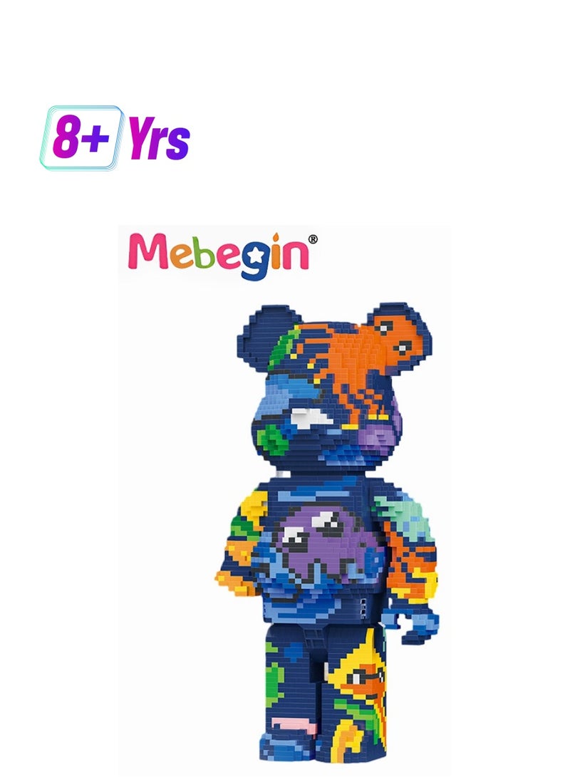 MEBEGIN 3470PCS Bear Building Blocks, Bear Display Model, DIY Assembled Stacking Blocks Toys, Great Educational Toy, Idea for Home and Office Decor, Creative Collectible Gift for Kids Aged 8+, 14.8*10.8*29cm - Image 1