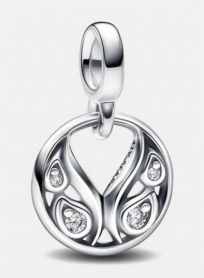 PANDORA Wings Sterling Silver Mini Dangle with Clear Cubic Zirconia 