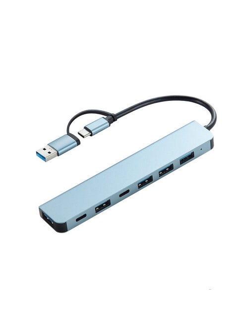 7 في 2 نوع سي توسيع أداة ، مفتاح واحد USB الصدد + شحن سريع ، واثنين من نوع سي وأربعة USB 2.0 و USB 3.0