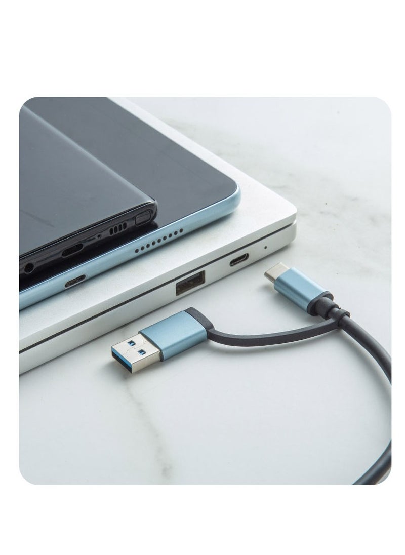 جنرال - 7 في 2 نوع سي توسيع أداة ، مفتاح واحد USB الصدد + شحن سريع ، واثنين من نوع سي وأربعة USB 2.0 و USB 3.0 - Image 1