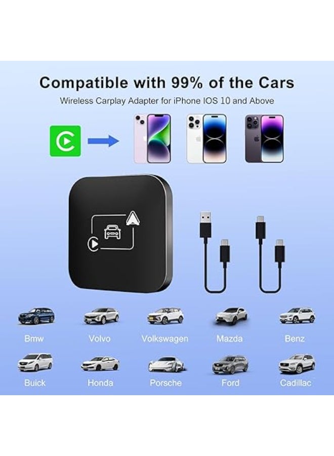 Wireless CarPlay Adapter – Convert Wired CarPlay to Wireless, Plug & Play Dongle for iOS 10+ - Image 2