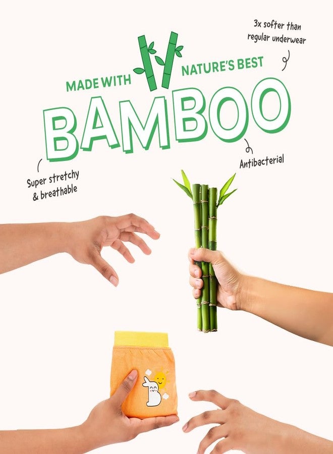 سوبربوتمز مجموعة متنوعة من سراويل داخلية للأطفال من سوبربوتومز فائقة النعومة | 3 قطع ملابس داخلية ناعمة للجنسين | مرنة وجيدة التهوية | مطاط لطيف، بدون علامات تسبب الحكة | أصباغ آمنة وخالية من مركبات الآزو | من 12 إلى 18 شهرًا - Image 4
