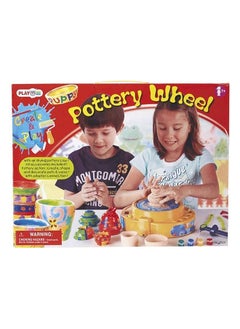 PLAYGO PlayGo Pottery Wheel B/O – Multi-Colour, 9-Piece Pottery Kit for Kids  - Image 1