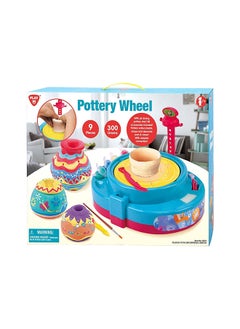 PLAYGO PlayGo Pottery Wheel B/O – Multi-Colour, 9-Piece Pottery Kit for Kids  - Image 3