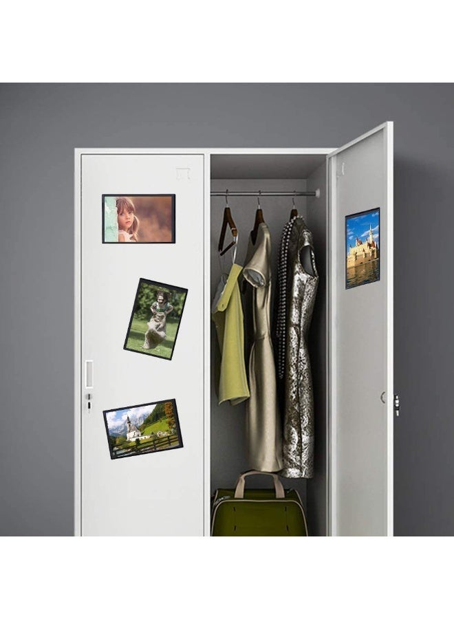 Black Magnetic Picture Frame 4X6 for Refrigerator,Photo Magnets Sleeves - Image 2