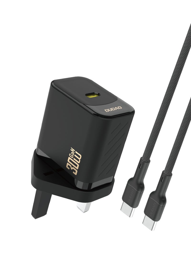 DUDAO A27PCUK-B PD30W TYPE-C TO C HOME CHARGER 1.2M - Image 1