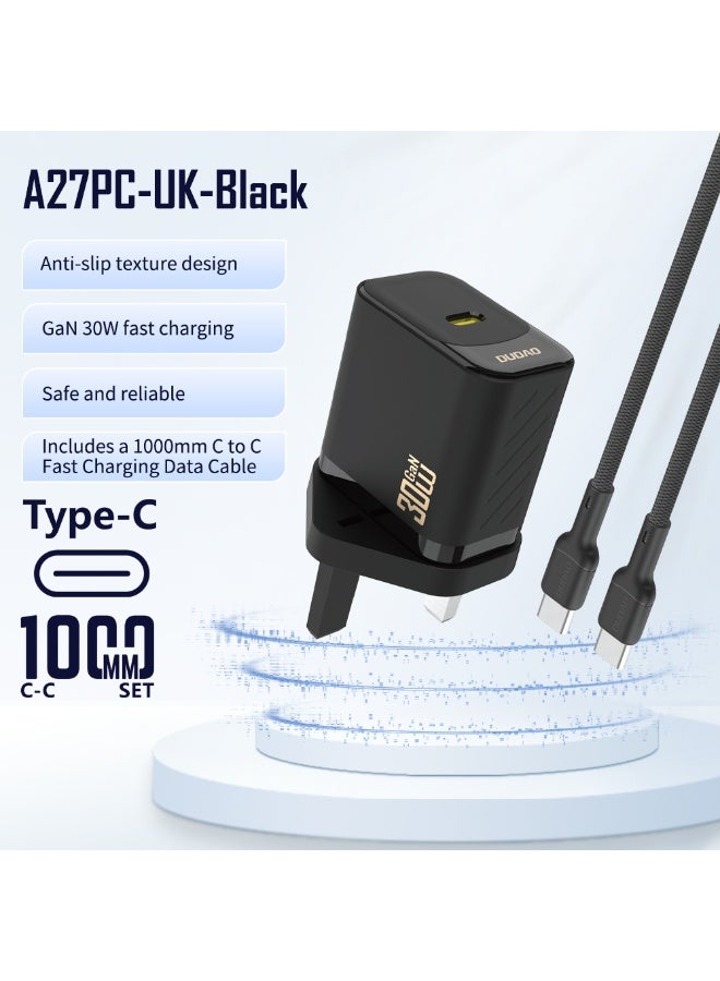 DUDAO A27PCUK-B PD30W TYPE-C TO C HOME CHARGER 1.2M - Image 3