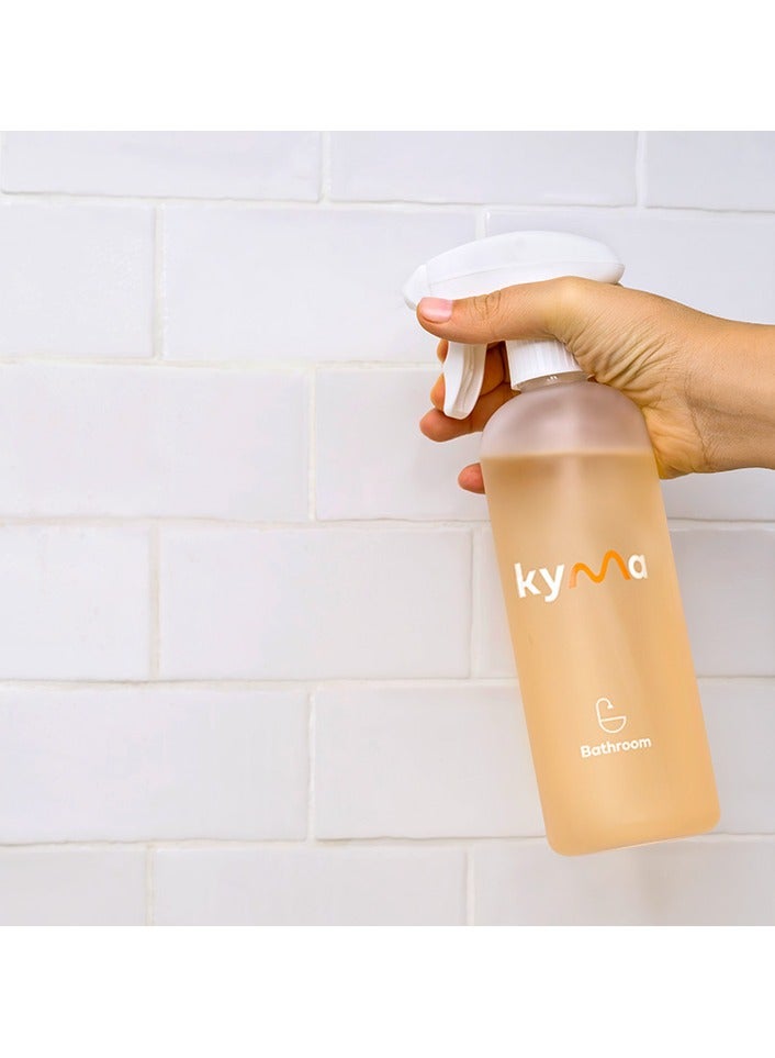 kyma Kyma Starter Kit, 3 Refillable Bottles + 3 Refills, 1.5L (Makes 1x 500ml Bottle of Multi-Surface Cleaner +1x 500ml Bottle of Glass Cleaner + 1x 500ml Bottle of Bathroom Cleaner), Cleans Powerfully - Image 3