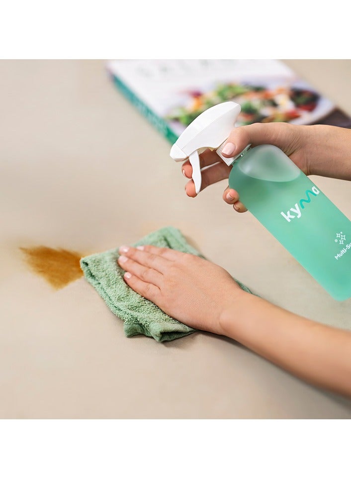 kyma Kyma Starter Kit, 3 Refillable Bottles + 3 Refills, 1.5L (Makes 1x 500ml Bottle of Multi-Surface Cleaner +1x 500ml Bottle of Glass Cleaner + 1x 500ml Bottle of Bathroom Cleaner), Cleans Powerfully - Image 5