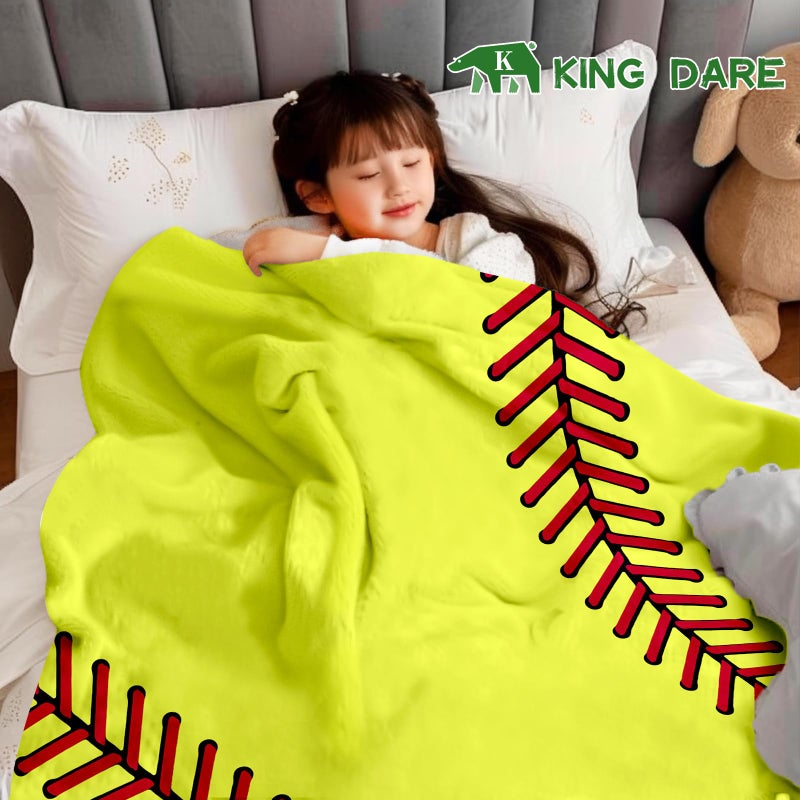 KING DARE Softball Blanket - Soft, Fleece Throw Blankets for Kids 8-12, Unique Gifts for Softball Lovers, 40x50 Inch - Image 2