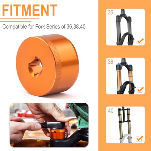 PEATOVIE 32mm Bike Fork Topcap Socket Tool Compatible for Fox Fork Series of 36,38,40, Use for 3/8" Ratchet Drive - Image 2