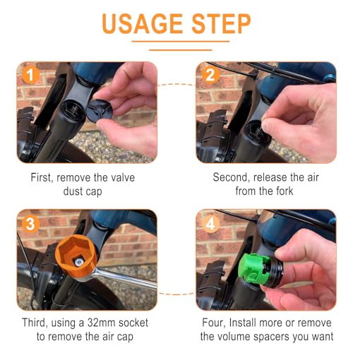 PEATOVIE 32mm Bike Fork Topcap Socket Tool Compatible for Fox Fork Series of 36,38,40, Use for 3/8" Ratchet Drive - Image 5