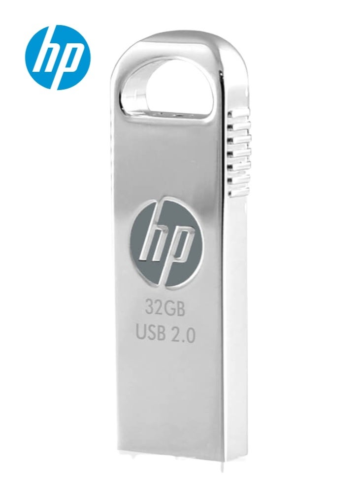 HP v206w 32GB فلاش درايف USB 2.0 | قبضة مضادة للانزلاق | HPFD206W-32 | فضي - Image 1